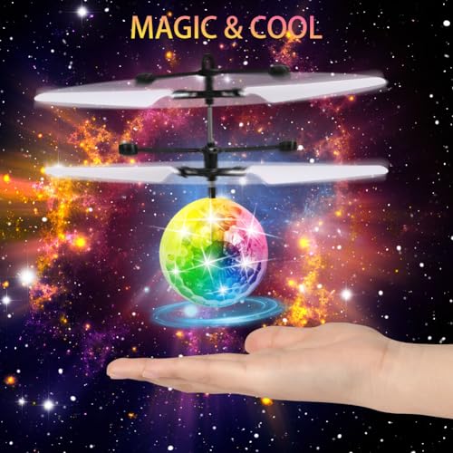 OSDUE Fliegender Ball, Drohne, Helikopter, Flying Ball Fly Magic Spinner Boomerang Spielzeug für Kinder 6-10+