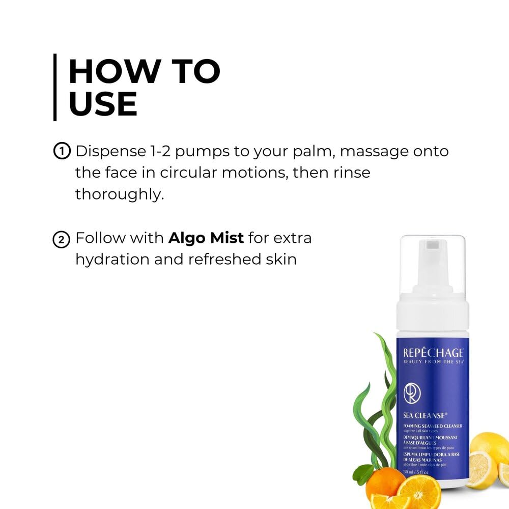 Repechage limpieza de la formación de espuma de mar algas limpiador 5 fl oz