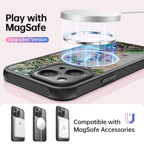 FUNMIKO for iPhone 14 Plus Case,Cute Floral,Wireless Charging Compatible - image 4
