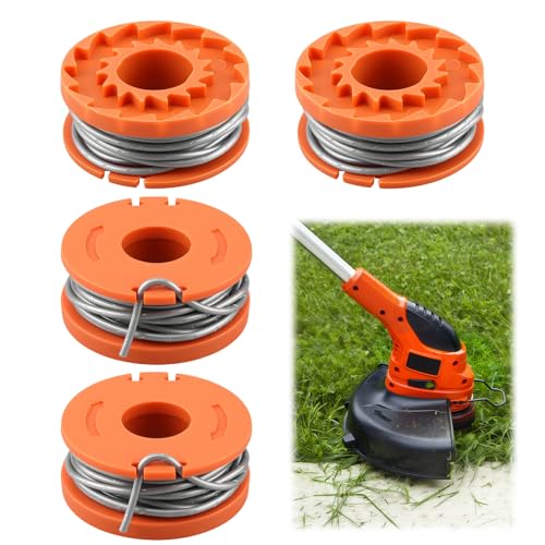 Strimmer Spool Line 4 PCS 10ft WX150 Autofeed Replacement Spools for McGregor MCT1825 MCT2X1825 Mac Allister MGTP 18 Li/Qualcast Trimmer Durable Nylon Wire for Efficient Garden Maintenance