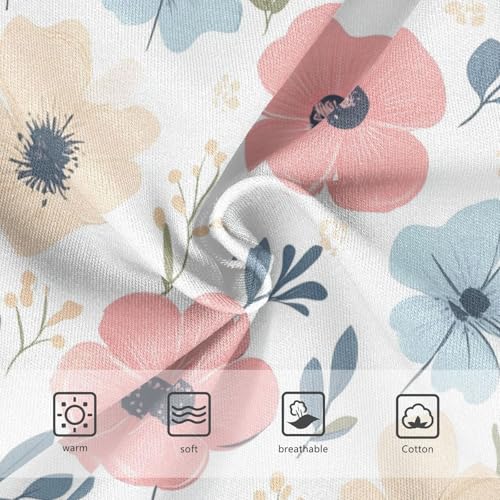 Wusikd Cute Girls' Underwear Cotton Flowers Girls Briefs Soft Toddler Underwear 2T3