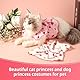 2 Stück Mädchen Hundekleider, Erdbeer Bedruckte Schleifendekoration Mädchen Katzen Kleidung Sommerliche Süße Haustier Kleider für Kleine Mittelgroße und Große Hunde und Katzen (M)