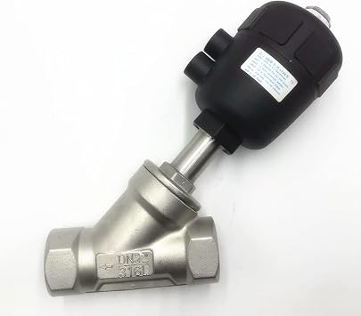 1/2" 3/4" 1" 1-1/4" 1.5" 2" NPT Stainless Steel 304 Single Acting Air Actuator Angle Seat Valve Normally Closed 1.5" DN40
