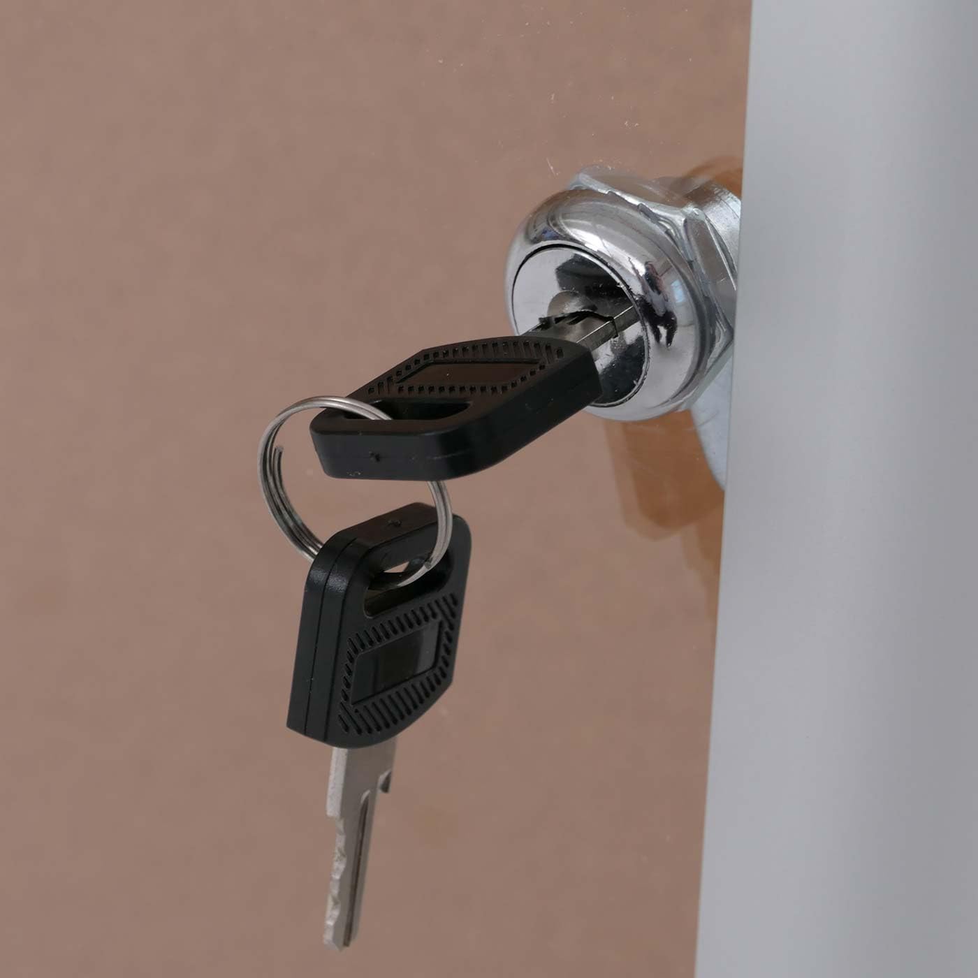 Vitrina HWC-Q51, tablón de notas con superficie de corcho, aluminio con cerradura, incluye accesorios, 95 x 68 x 7 cm