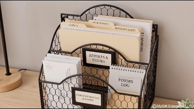 Amazon.com : MyGift Black Mail Organizer, 2 Compartment Desk File