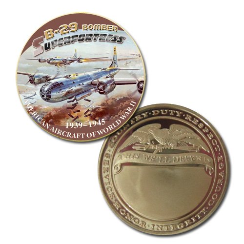 B-29 Superfortress Colorzied Printed Challeng Coin