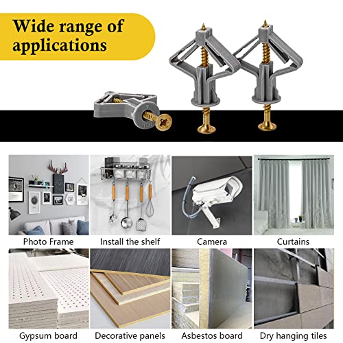 image for BICMTE Drywall Anchor kit - Hollow Wall Anchors with Screws ，self-Dr