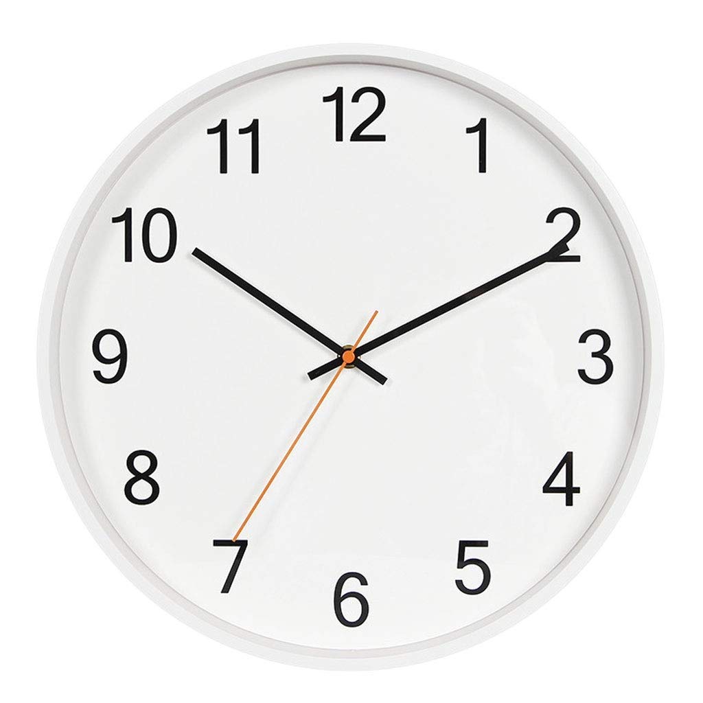 KRXSOBNV wall clock, Silent Clock, Indoor/Outdoor Retro Round Waterproof Wall with Thermometer Home Decoration(White,B)