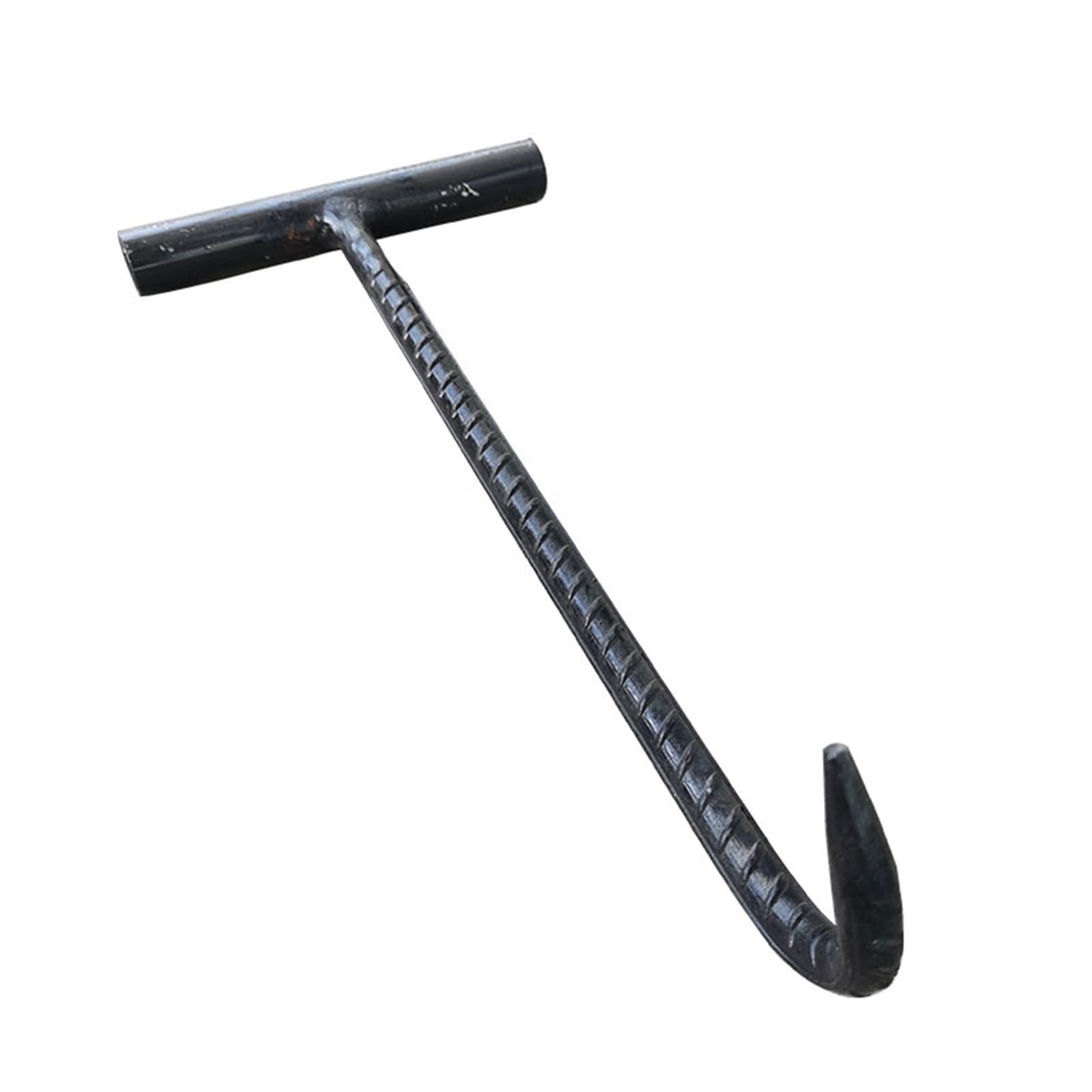 Attrezzo per Sollevare coperchi di tombini per impieghi gravosi, Impugnatura Antiscivolo Nera, estrattore per Griglie di Scarico con Filettatura, Gancio per coperchi fognari, Misura 3/8", 95