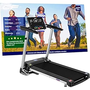 Intelligente loopband T800, opvouwbaar, met bluetooth, maximale snelheid 12,8 km/u, stille motor met 2000 W, loopvlak 40 x 110 cm, geïntegreerde hartslagmeter, grijs
