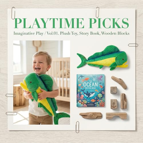 BABY FRANKIEZHOU Simulation Mahi Mahi Fish Stuffed Animals 18inch, Cute Soft Mahi Mahi Fish Plush Toy Children Room Decoration Pillows… by BABY FRANKIEZHOU - Used condition - Image 2