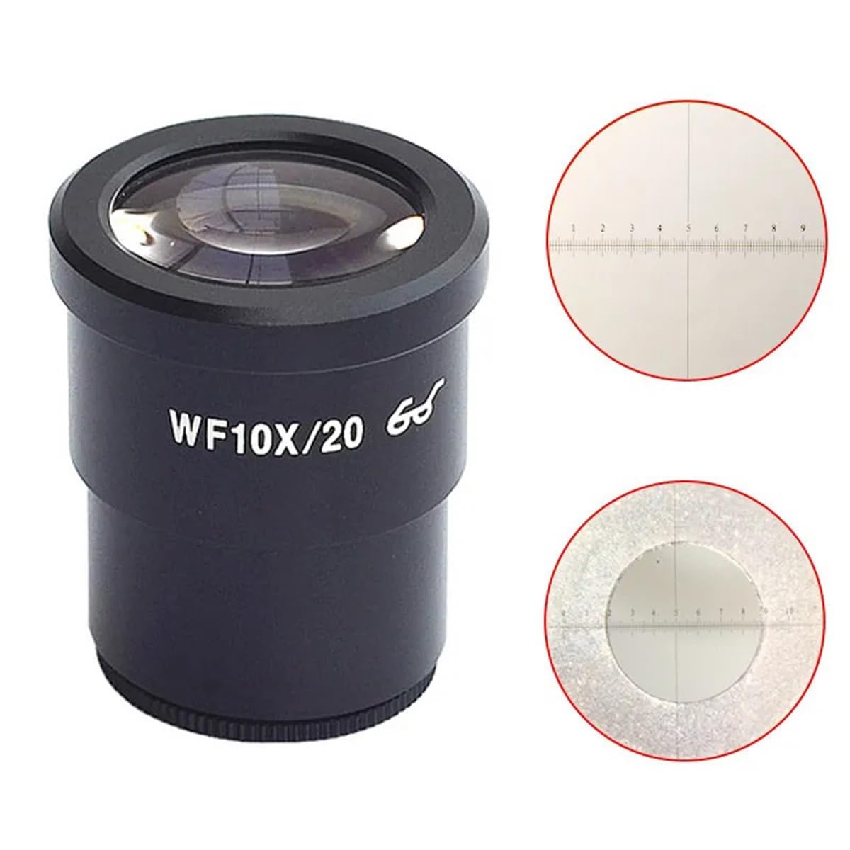 Akcesoria do mikroskopu laboratoryjnego Okulary do mikroskopu stereo WF10X WF20X obiektyw szerokokątny część monokularowa(WF10X (ze skalami))