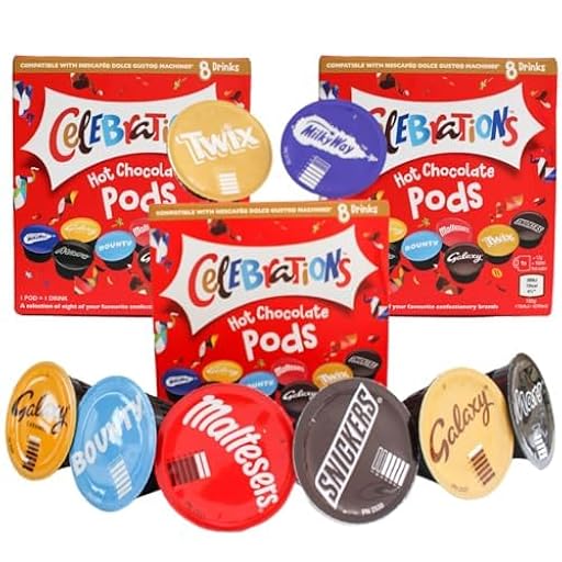 Cafféluxe Cápsulas de Chocolate Caliente Compatibles con Dolce Gusto – Capsulas Dolce Gusto con Sabores Unicos como Mars y Snickers – Chocolate caliente cremoso en prácticas cápsulas – 40 cápsulas | Ya disponible en tu tienda friki favorita! En mundofriki.es!