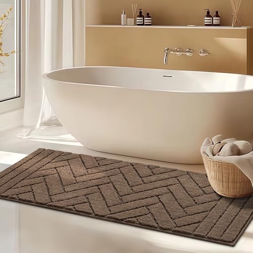 Large Bathroom Rugs Runner, 20x48 Inches Extra Soft Absorbent Shaggy