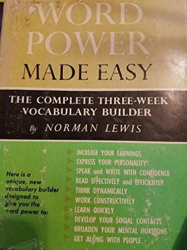 Word power made easy;: The complete three-week ... B0007DUQ04 Book Cover
