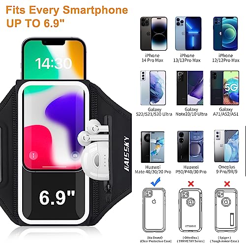 Tdlirh Phone Armband For Running 3D Design Cell Phone Armband With Zipper Pocket For Earbuds Car Keys thumb #2