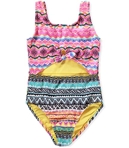 Breaking Waves Girls' 1 Piece Swimsuit UPF 50+ Bathing Suit