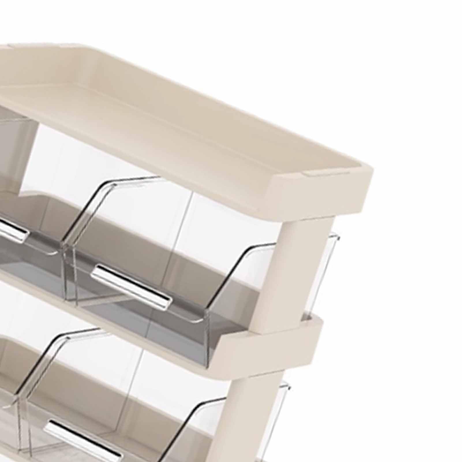 Teebeutel-Organizer, Desktop-Aufbewahrungsregal für Kaffeekapseln, mehrschichtiges Display, große Kapazität, durchsichtiges Paket, stapelbarer Trennständer für Büro, Café, Bar (4 Layer 30x17x42.5cm)