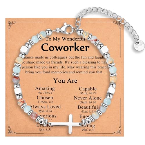 Image of Christian Gifts for Women Girls, Religious Cross Bracelet, Birthday Christmas Easter Baptism Confirmation First Communion Valentines Day Graduation Gifts for Her