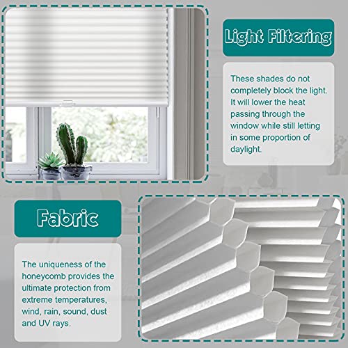 image for Keego Top Down Bottom Up Blinds Cordless Cellular Shades Light Filteri