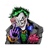 Funny Car Accessories Car Stickers Joker Fine Decal Auto Motorcycle Decoration Decal Sticker Vinyl,13cm13cm Window Truck Vinyl Sticker (Color Name : Style A, Size : 13CM)