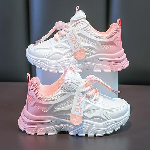 IWIHMIV Kids Athletic Shoes Running Shoes for Boys Girls Lightweight Sneakers Lace-up Tennis Shoes Breathable Walking Shoes3
