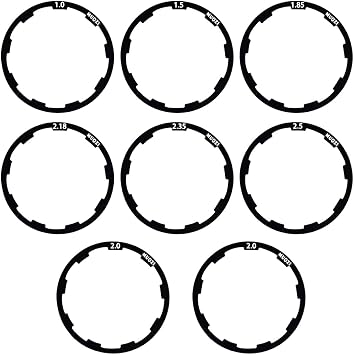 8PCS Bicycle Flywheel Washer Spacer Cassette Headset Gasket Hub Washer | Bottom Bracket Axle Aluminium Alloy Flywheel Hub Washer for MTB Road Bike 1mm 1.5mm 1.85mm 2.18mm 2.35mm 2.5mm and 2mm x 2