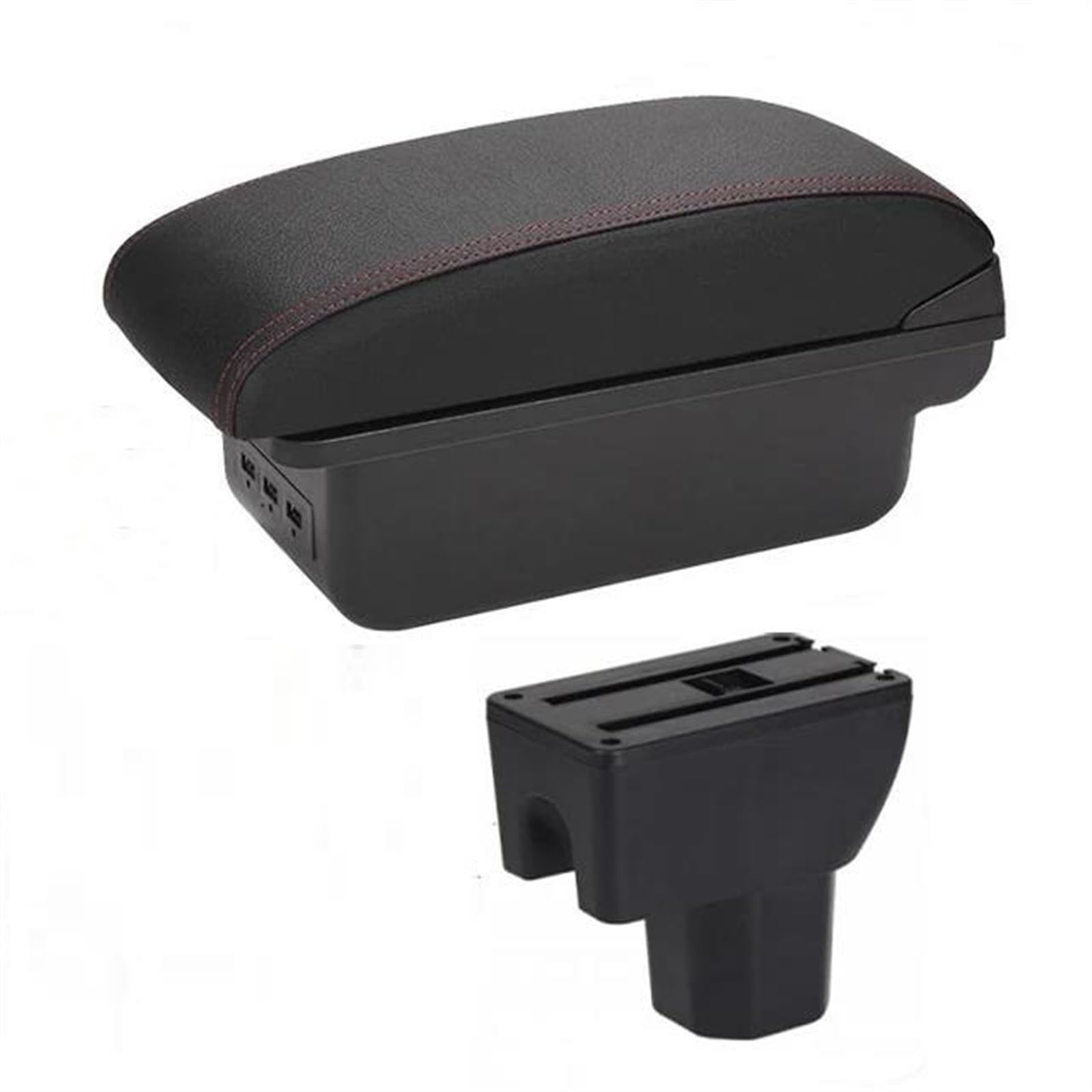 Ysdsls B-Black Red Line Car Interior Accessories Center Console Multifunctional Storage Box Armrest For Ignis