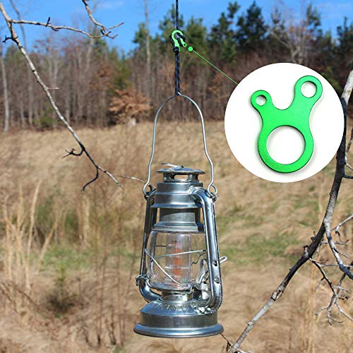 Kiboule 2,5 mm / 4 mm 50 M Tenda Refletiva Corda Guyline Paracord com 6 Ajustadores Guyline Tensiona