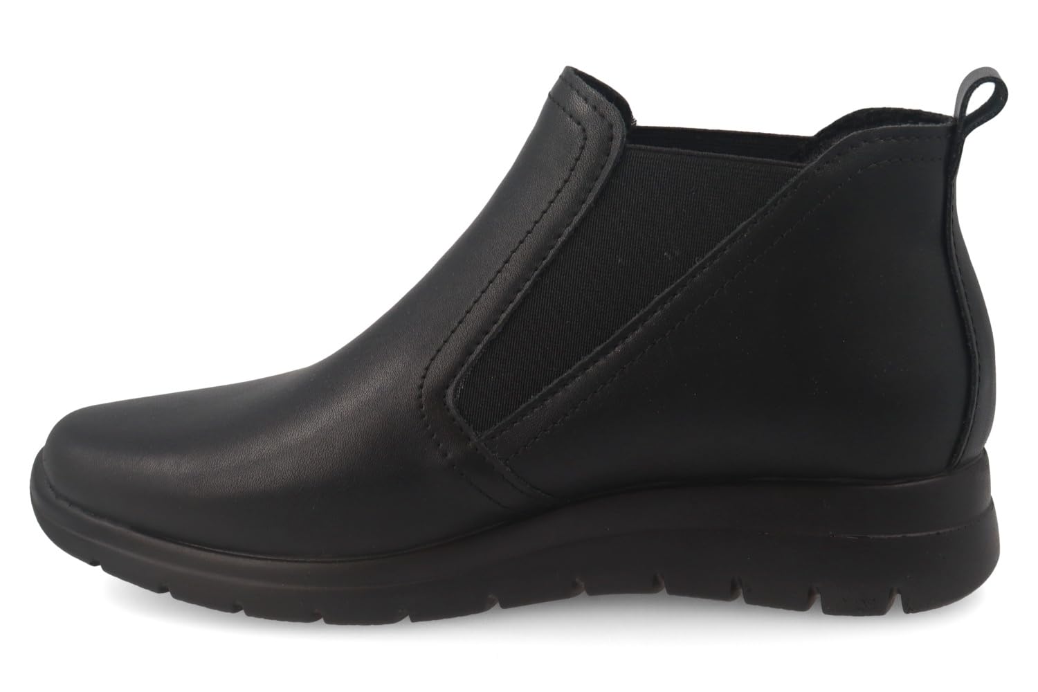 Fly Flot | Casual Shoes, Scarpe Donna con Elastico Regolabile, Polacchino con Tomaia in Ecopelle, Sottopiede Estraibile in Memory, Nero, 38