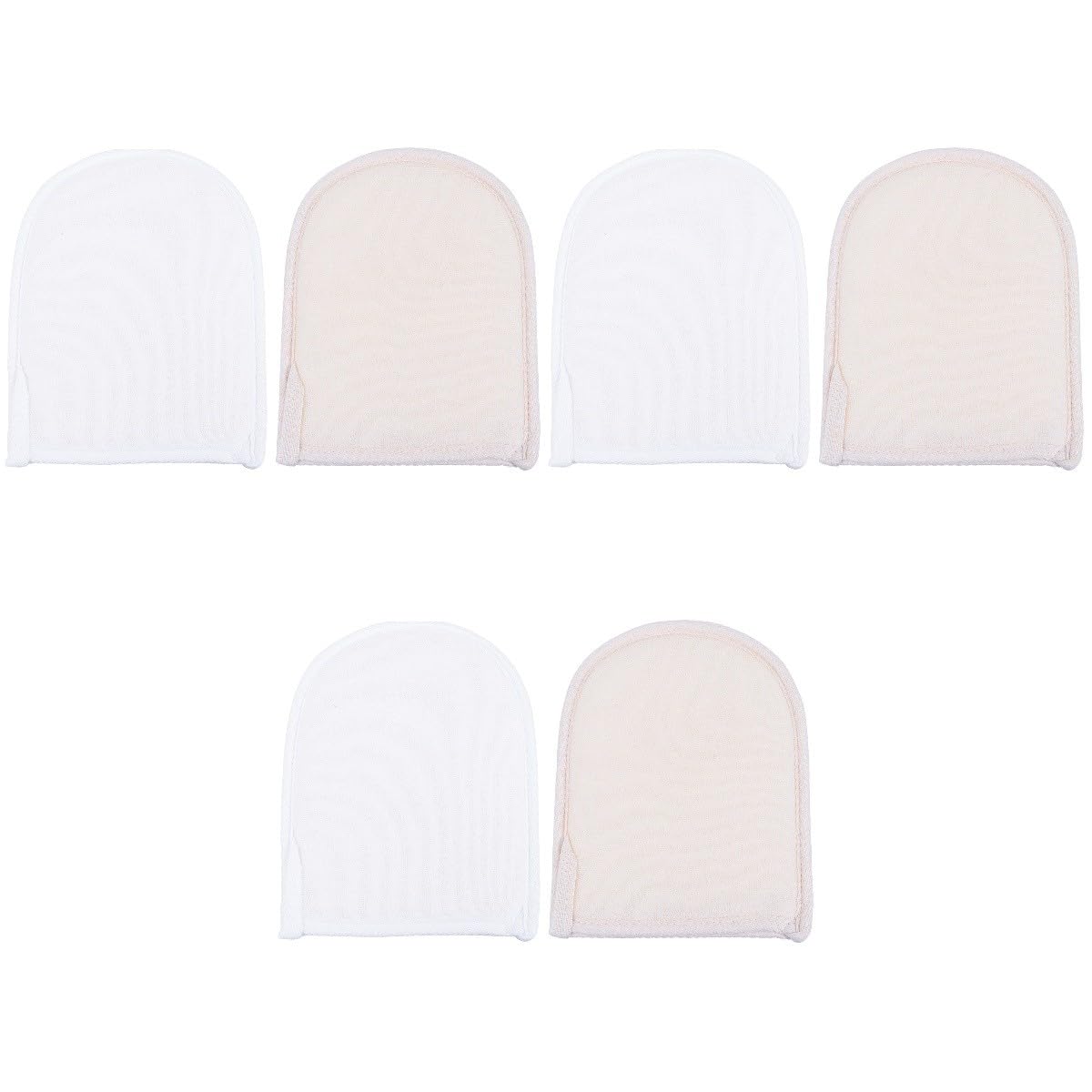 FRCOLOR 3 Set di Guanto da Bagno Spazzola Esfoliante Spugna di Luffa Guanti per Scrub Corpo Guanto da per Pulizia Profonda 2 Pezzi*3