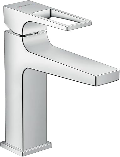 hansgrohe Metropol 74510001 - Grifo moderno para lavabo de baño de bajo flujo con 1 manija y 1 manija de 1 7 pulgadas de alto en cromo, 74510001