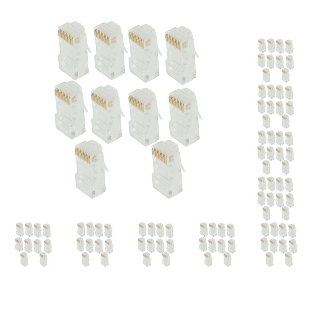 Module RJ50 Keystone Jack transparent avec 10 connecteurs réseau Ethernet robustes - 8