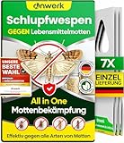 anwerk® Schlupfwespen gegen Lebensmittelmotten - 7 Karten à 1 Lieferung - Effektiv Lebensmittel Motten bekämpfen - Alternative zur Mottenfalle, Mottenspray, Pheromonfalle (7X Karten à 1 Lieferung)