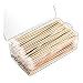 Norme 6 Inch Caliber Cotton Cleaning Swabs Single Round Tip with Wooden Handle Cleaning Swabs for Jewelry Ceramics Electronics in Storage Case (Pointed Tip, 300 Pieces)