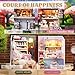 Kisoy Dollhouse Miniature with Furniture Kit, DIY 3D Wooden DIY House Kit with Dust Cover, Handmade Tiny House Toys for Teens Adults Gift (Sakura Noodles Shop)