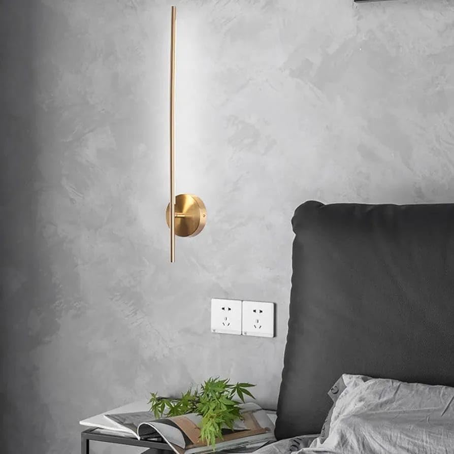 Image of Glowave Modern 600mm LED Long Tube Wall Light - Tricolour | Warm White, White, Natural White | (Golden)
