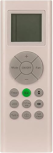 Allimity RG66B3 (2H)/BGEF - Control remoto reemplazado para Midea Aire acondicionado AC Control remoto RG66B8 (2H)/BGEF