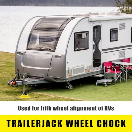 Image of Trailer Jack Wheel Dock, Tongue Jack Wheel seat, Prevents Jack Wheel from Digging into Sand, Grass and Mud, Caster Stopper for Single 6'' 8'' and Dual 6''，Fits All Trailer tire Wheel Dock