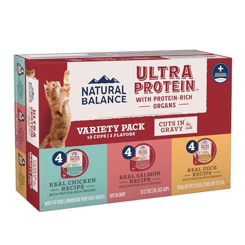 Natural Balance Ultra Protein Wet Cat Food Cuts in Gravy,