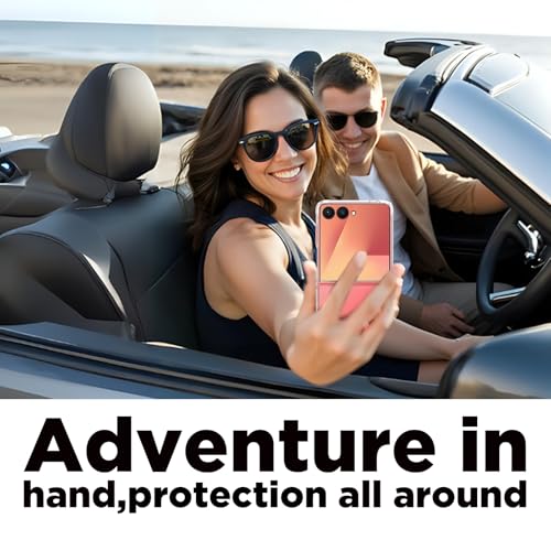 Image of RIGGEAR Shockproof Clear Hybrid Airbag Armor Back Cover Case for Samsung Galaxy Z Flip 7 (Transparent PC and TPU Bumper)