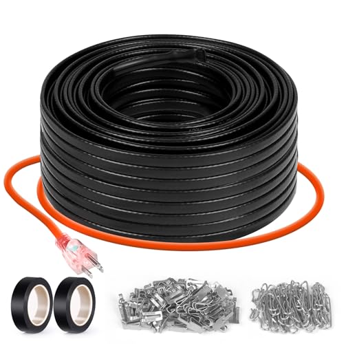 79.5FT(3FT~200FT) Heat Tape for Water Pipes, -40&deg;F Deicing Heating Cable, Freeze Protected Water...