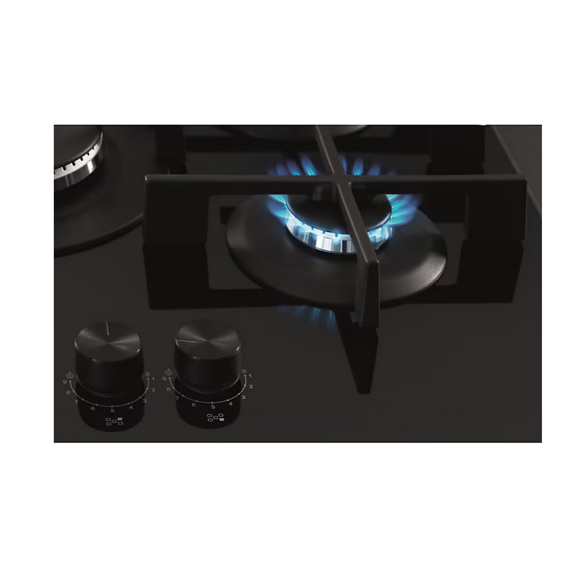Piano cottura a gas Whirlpool | Modello GOWL758/NBFR | Gas su vetro | 73 cm | Tartufo nero | 5 fuochi a gas | vetro a specchio
