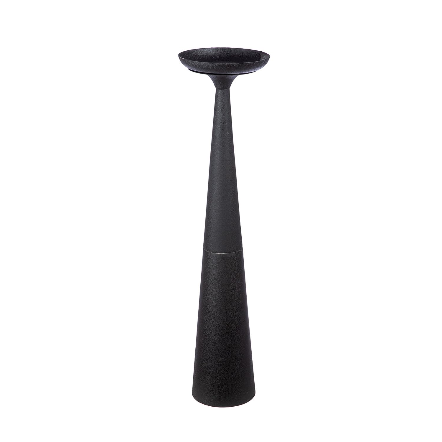 Casablanca Rotonda Candle Holder - Iron - Black - Crackle Surface - Large - Height 64 cm x Diameter 21 cm