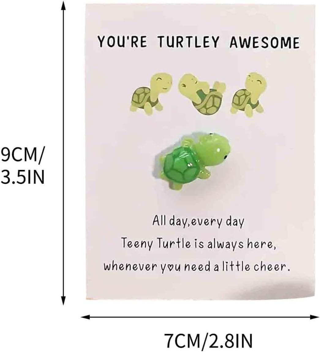 Cute Mini Green Turtle, Handmade Emotional Support,You're Turtley Awesome - Image 2