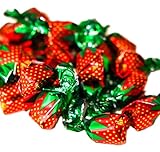 Strawberry Bon Bons - 1 lb of Delicious Chewy Filled Sweet Individually Wrapped Hard Sucking Candy