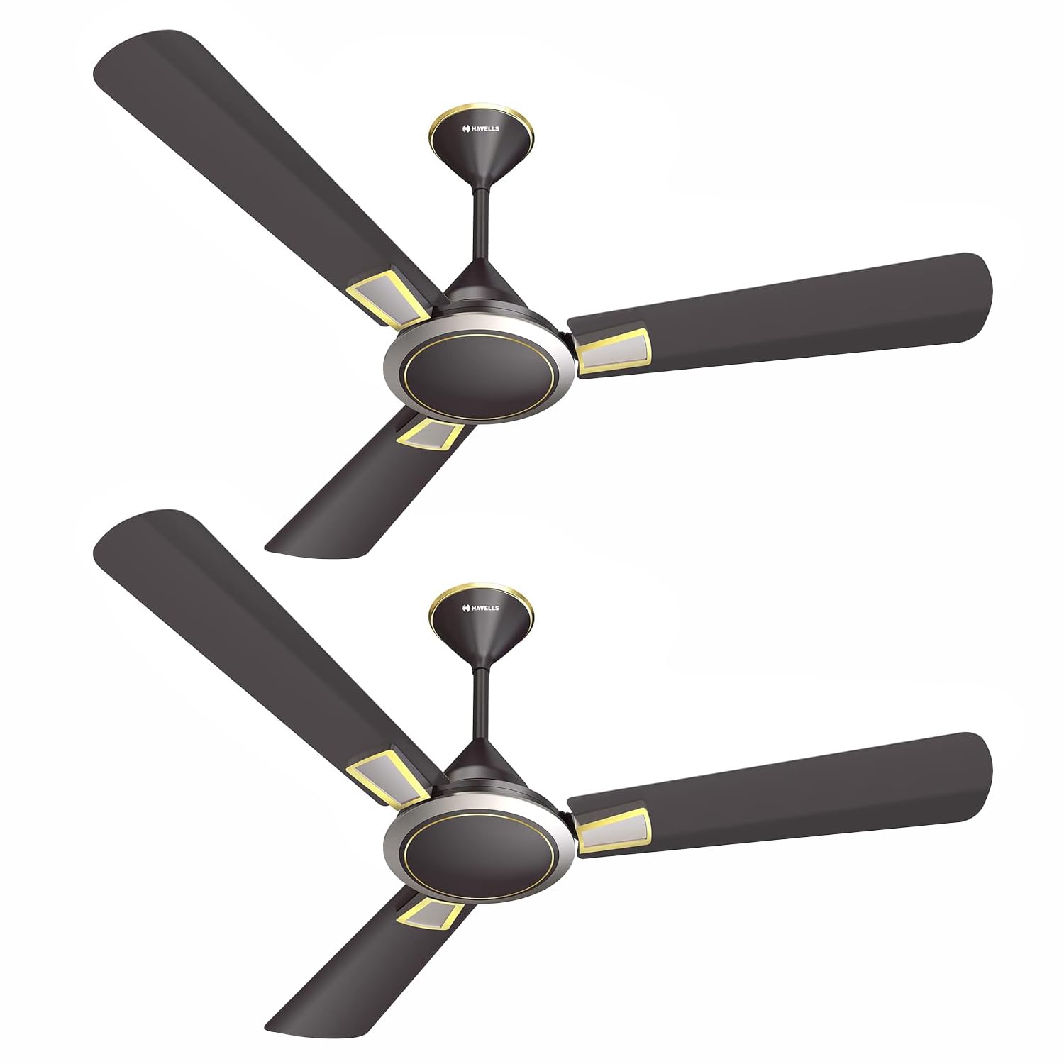Havells 1200mm Astura BLDC Motor Ceiling Fan | 5 Star CF with RF Remote, 100% Copper | Upto 60% Energy Saving, ECO Active Technology, Timer, Memory Backup | (Pack of 2, Smoke Brown Gold Mist) (B0CKZB2SFY) Amazon Price History, Amazon Price Tracker