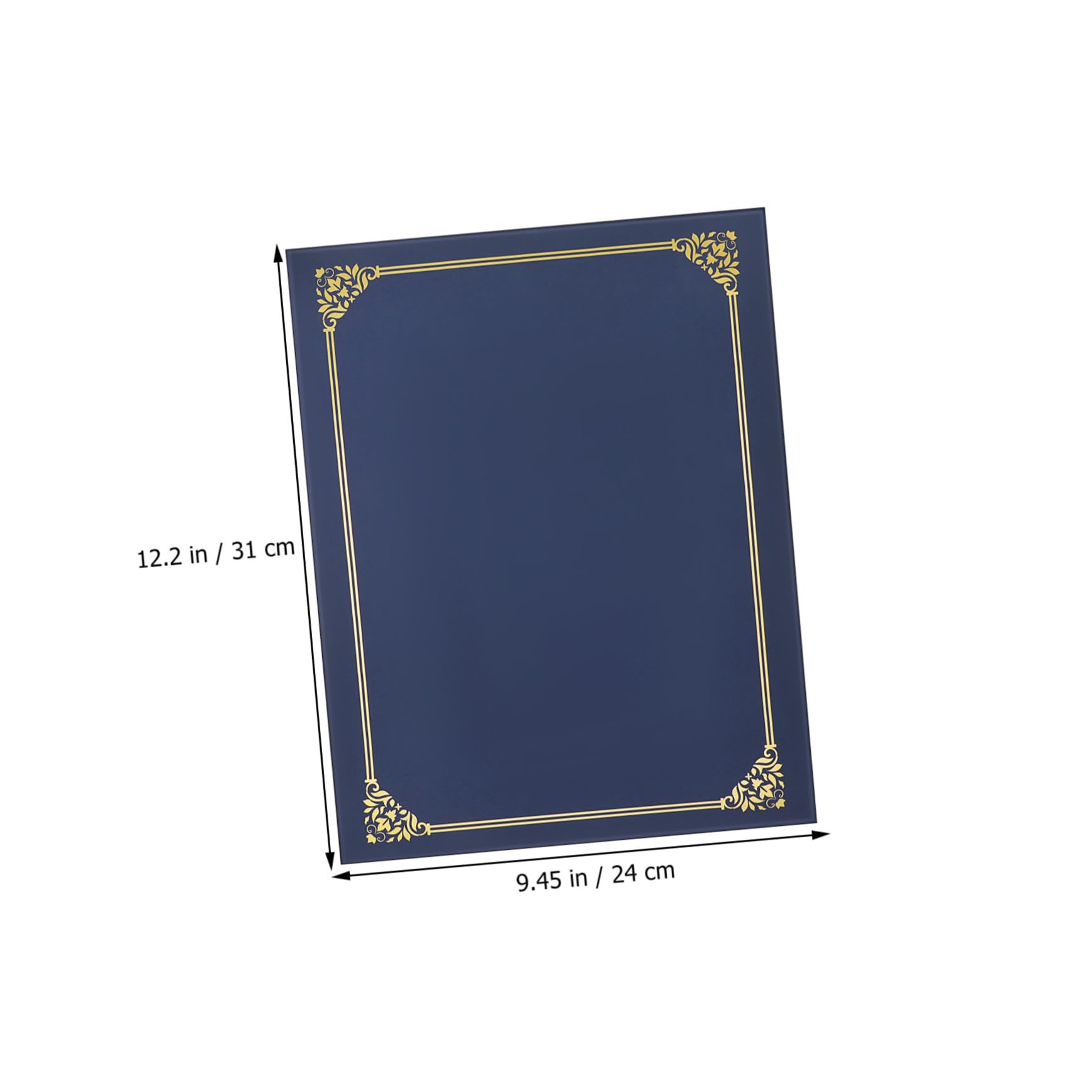 Lot De 30 Pochettes Pour Certificat De Récompense 8,5 x 11 Pouces Bordure Dorée Gaufrée Papier Résistant Couverture De Diplôme Bleu Foncé Bureau Et Cérémonie