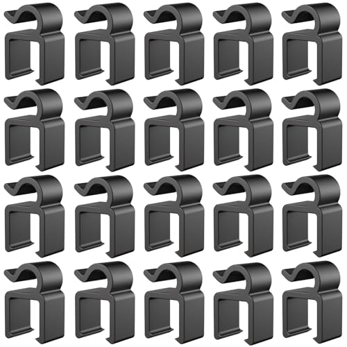 ThtRht ブームアームケーブルクリップ マイクスタンド ケーブルクリップ プラスチックコードオーガナイザー マイクアーム ワイヤーホルダー クランプ管理 有線マイク ボーカルダイナミックマイク アームマイクスタンド 20個パック