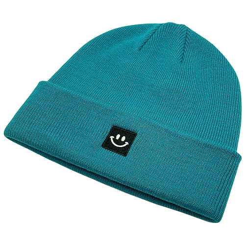 Image of 55cube Knit Beanie Hat Cuffed Plain Skull Cap for Men Women
